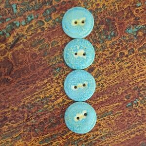 Antique Porcelain Aqua Colored Buttons